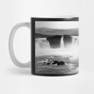 Godafoss - Black & White Mug